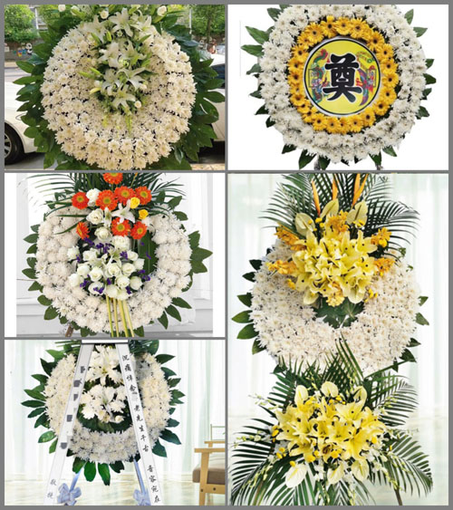 福建龙岩永定区高陂镇和兴各村花圈速递